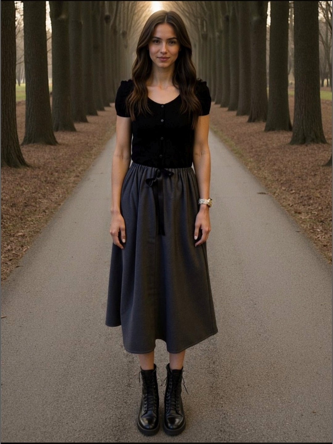 Kleid mit Wollrock