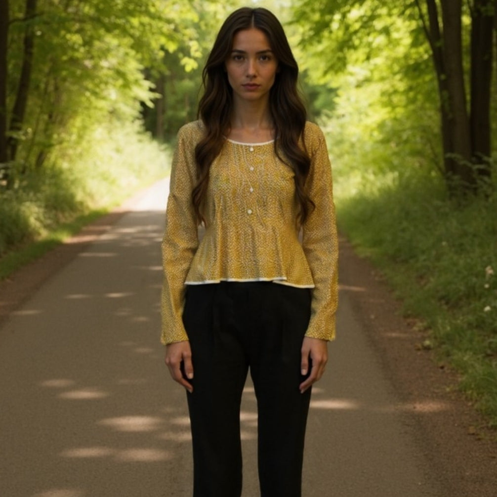 Bluse Okerfarbene